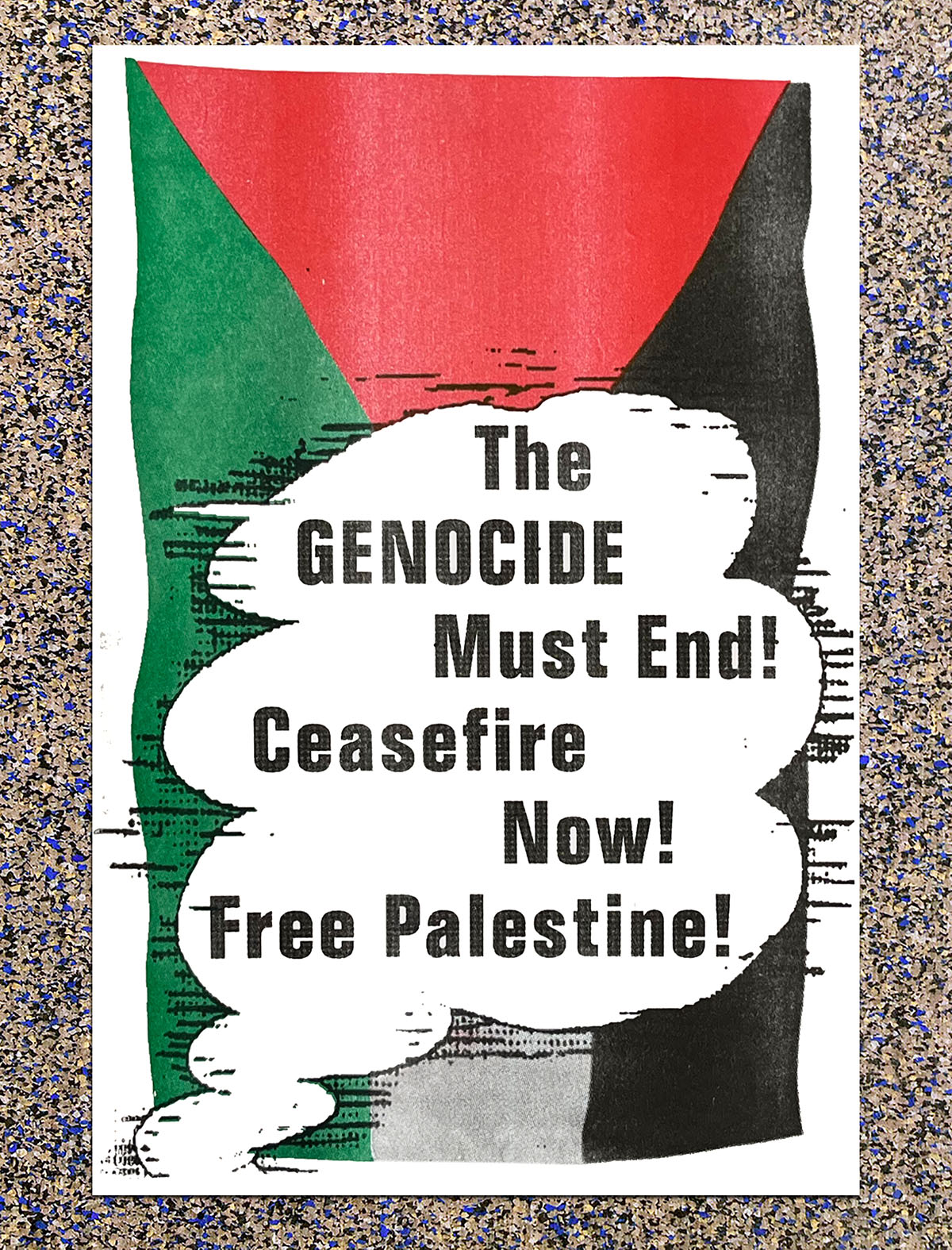 The Genocide Must End! Riso Print