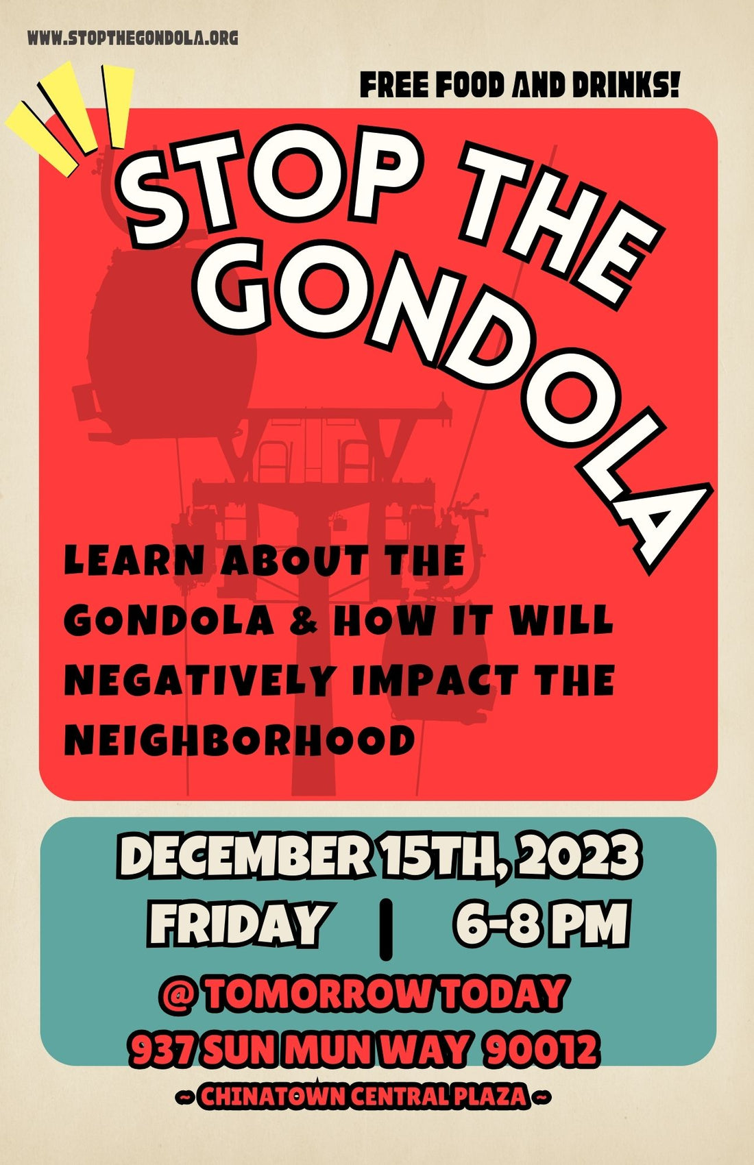 Stop The Gondola Party & Teach In