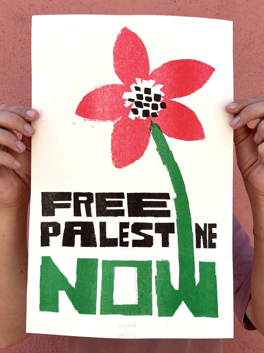 Devon Manney - Free Palestine Now Riso Print